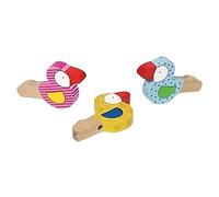 goki 4013594619714 Musical Instrument Bird Flute Wooden Single, 2 Months to 12 Years, Multicoloured