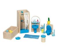 Goki Bathroom Furniture for Flexible Puppets Dolls House Accessories Kids Toy
