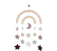 goki 52875 - Mobile, Lifestyle Mallow, Stars and Moon, Natural Mauve/Pastel Colours