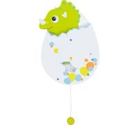 goki 53784 Wooden Dino Fossily Figurine, Children's Play Classic, Cute Slip-On Motif of a Dino with Movable Figure and Drawstring, 21 cm x 16 cm x 3 cm, from 3 Years