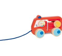 goki 54856 - Veicolo trainabile per bambini 112, giocattolo giocoso in legno, po