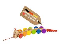Goki 54960 Caterpillar Nila, Pull-Along Animal, Multicolor,Large