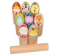 Goki 56648 Kubb Animal Vikings Set, Cotton Bag Board Games, Brown (US IMPORT)