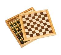 Goki Wooden 3 Game Compendium in Brown | Size: 1 Pack Goki Brown 1 Pack