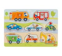 goki 57400 Puzzle, Vehicles in, Ideale größe für Kinder ab 12 Monaten