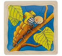 Goki Wooden Caterpillar To Butterfly Puzzle