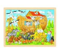 Goki Wooden Noahs Arc Puzzle 24 Piece Boat Ship Childrens Kids Activity Toy