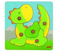 Goki 57553 Dragon Plug Puzzle, Yellow