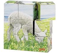 Goki 57607 Farm Animals Cube Puzzle, 10.49 x 10.49 x 3.51 cm (US IMPORT)