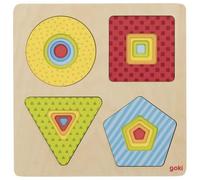 Goki 57705 Layer Puzzle Geometrical Shapes, Multicoloured