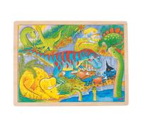 Goki Wooden Dinosaur Puzzle 48 Pieces Prehistoric Childrens Kids Activity Toy