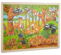 GOKI 57734 Puzzle Baby Animals in The Forest, Multicoloured