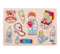 GOKI 57748 Lift-Out Puzzle, at The Doctor's, Multicoloured