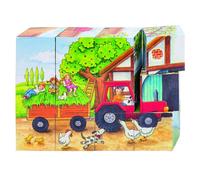 GOKI 57839 Seasons on The Farm Cube Puzzle, Mixed