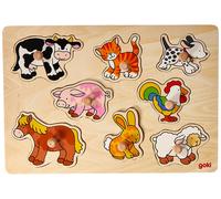 Goki 57873 Farm Vii, Lift-Out Puzzle, Mixed, 30 x 21 cm