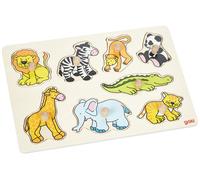 Goki 57874 Zoo Animals, Lift-Out Puzzle, Mixed (US IMPORT)