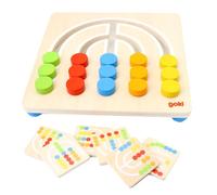 Goki 58436 Rainbow Leaderboard, 5 Colors Domino, multicoloured