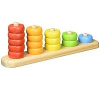 GOKI 58510 Learn To Count With Wooden Rings Sort Game