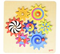 Goki 58530 - Gear Game, 20.5 x 20.5 x cm, wood, 8 pieces (US IMPORT)
