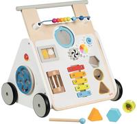 goki 59961 KiddyCruiser Wooden Walker, Multifunctional Baby Walker with Ball Maze, Xylophone, Mirror, Sorting Box, Rotating Puzzle, Brake and Much More, 33 cm x 41 cm x 44 cm, from 1 Year