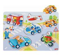 goki 6 Piece Wooden Traffic Sound Puzzle with Vehicle Sounds: 30 x 2 (US IMPORT)