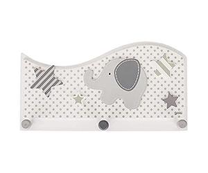 Goki 60737 Wardrobe Elephant/Stars Wooden Grey