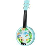 goki 61870 Banjo Made of Wood and Plastic, Musical Instrument with Animal Motifs, Promotes Musical Interest and Motor Skills of Children, Includes Plectrum and Replacement Strings, Set of 4, from 5