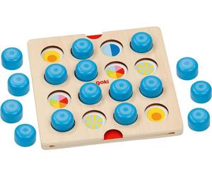 Goki Animals and Symbols Memo Board 15 x 15 cm Wood 20 Pieces with 6 Playgrounds