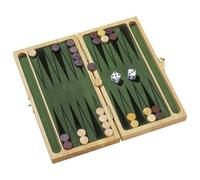 Goki Backgammon Board Game Portable Travel Wooden Folding Box Counters Dice