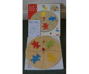 Goki - Bear's Merry go Round Game - Wooden