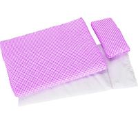 GOKI Bedding Set For Dolls, Pink Plaid