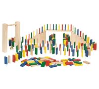 Goki Domino Rally in a Cotton Bag - 250 pcs in Natural | Size: 1 Pack Goki Natural 1 Pack