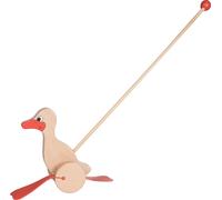 Goki Duck Push-along Animal in Natural | Size: 1 Pack Goki Natural 1 Pack