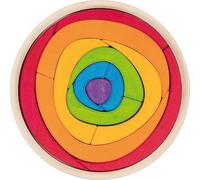 goki Evolution 58329 - Wooden Colour Spiral Design Puzzle - Creative Plug-In Game for Children - Made in Europe