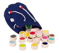 Goki Feel-A-Pair Memo in Cotton Bag Wood Puzzle Matching Game Kids Sensory Toy