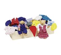 Goki Flexible Bear Puppets Dolls Dress-Up Box Playset Childrens Toy - 8 Outfits