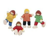 Goki Flexible Puppets Children Playset Dolls Kids Imaginative Toy - 4 Pieces