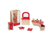 GoKi Furniture for Flexible Puppets Bathroom (Red)