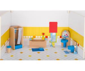 Goki Furniture Ror Flexible Puppets Bathroom 17 Pieces | Size: 1 Pack Goki Multicolor 1 Pack