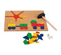 Goki Hammer & Nail Game Colourful Picture Making Motor Skills Activity XXL