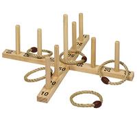 Goki Hoopla Ring Toss Game Wooden Rope Toy