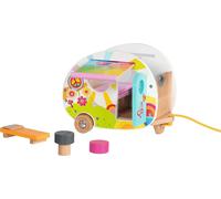 Goki houten caravan Happy Campers speelgoed camper voor kinderen