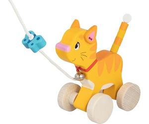Goki - Houten Trekdier Poesje - toyfigures - P2222z