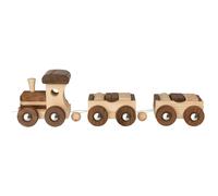 Goki Wooden Steam Train Push Along Vehicle Natural Wooden Childrens Kids Toy