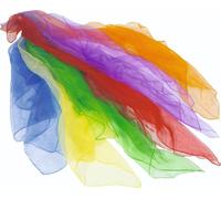 Goki Nylon Juggling Scarves Dance Accessory Childrens Sensory Toy - Set of 6