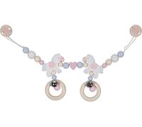 Goki - Pram Chain Horses - Cute Horses - Made of Maple and Beech Wood - Handmade - Made in Germany, Pastel Colours