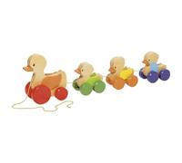 Goki Pull Along Family Ducks Colourful Wooden Childrens Kids Motor Skills Toy