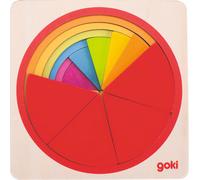 GOKI 57737 Puzzle Circle, Multicoloured,11.8 X 11.8 X 2 Cm