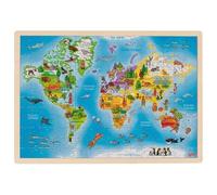 Goki World Map Puzzle Illustrated Childrens Kids Toy Learning Game - 192 Pieces