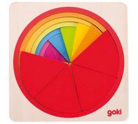 Goki Rainbow Puzzle Circle Layered Stacking Game